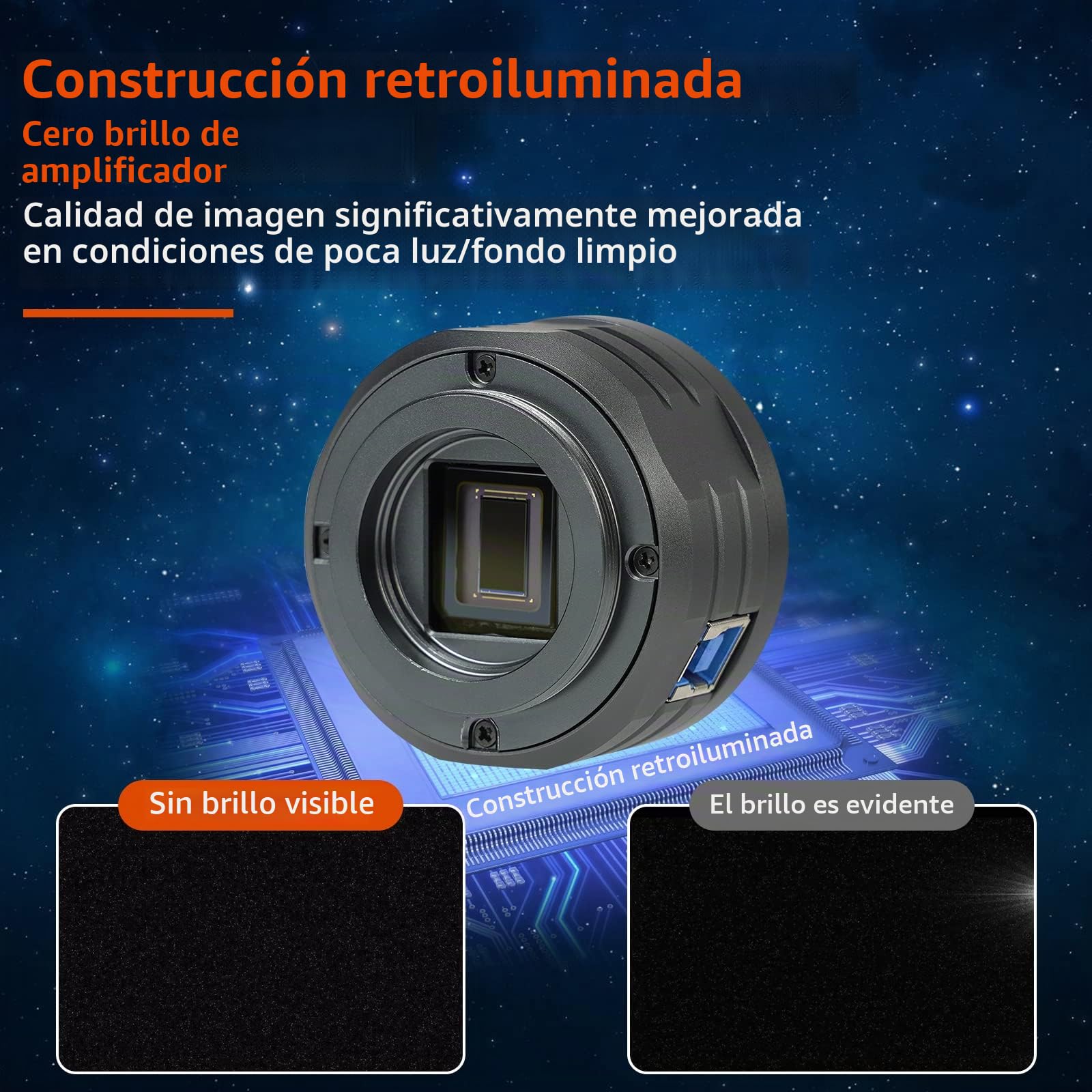 Svbony SV705C Oculares para Telescopios, Cámaras para Planetaria Color, USB3.0 ST4 Puerto de Guía Grande, Cámara de Fotografía de Cielo Profundo de Nivel Básico Planetario para Imágenes EAA