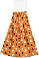 Vista 1 de Halloween Polka Dot Hanging Kitchen Hand Towel Set of 2, Absorbent Kitchen Towels for Drying Dishes, Quick Drying Hand Towel, Soft Hanging Kitchen