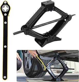 Scissor Jack for Car, Portable Tire Changing Kit with Maximum Load 1T, Ratchet Wrench, Professional Accessories for MPV SUV