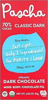Organic Chocolate Dark, 70% Cacao Pascha Organic 1 (2.82 oz) Bar