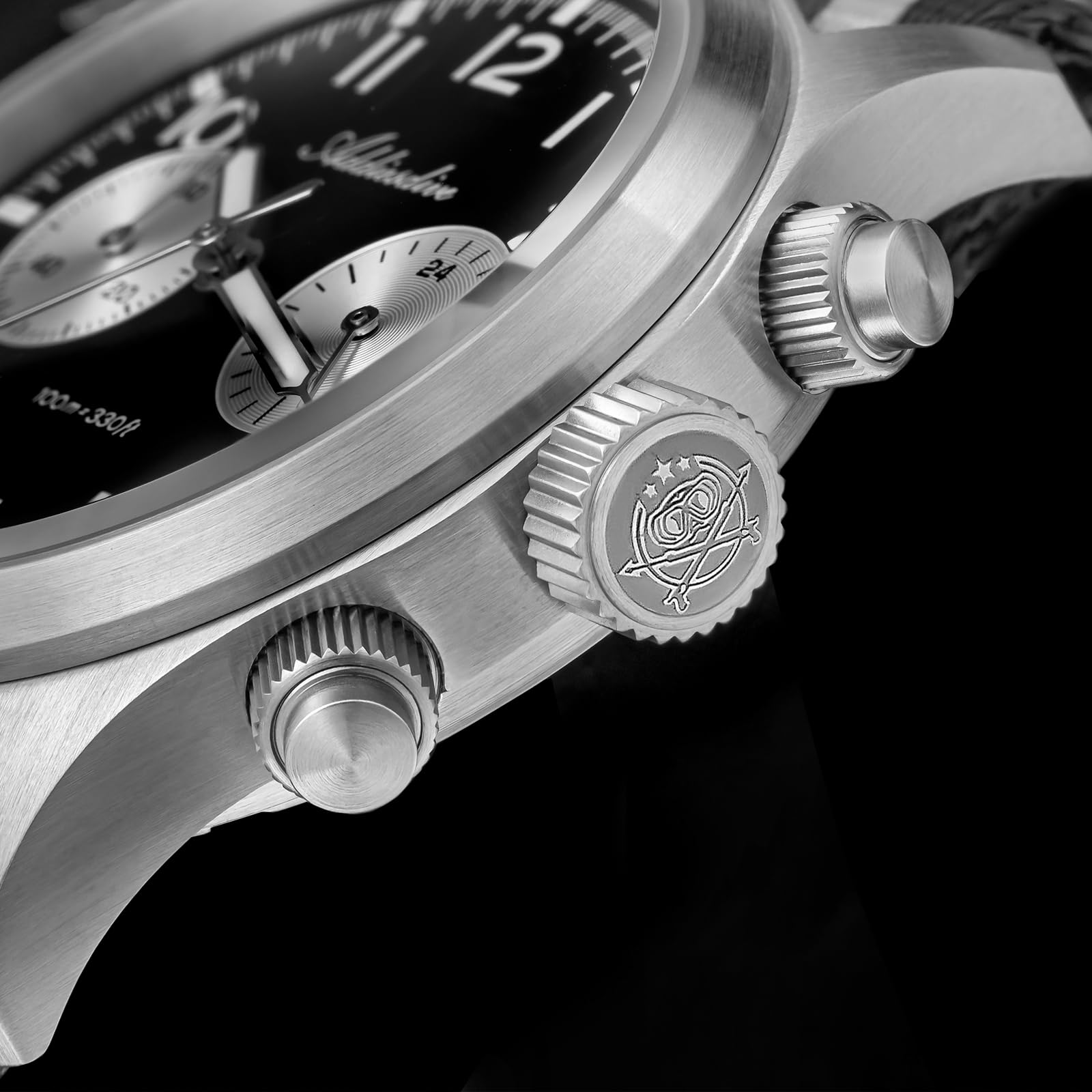 ADDIESDIVE Męski luksusowy zegarek kwarcowy chronograf z mechanizmem VK64 100 m wodoszczelny szafirowe szkło BGW9 Luminous analogowy zegarek z nylonową bransoletką do sportów na świeżym powietrzu