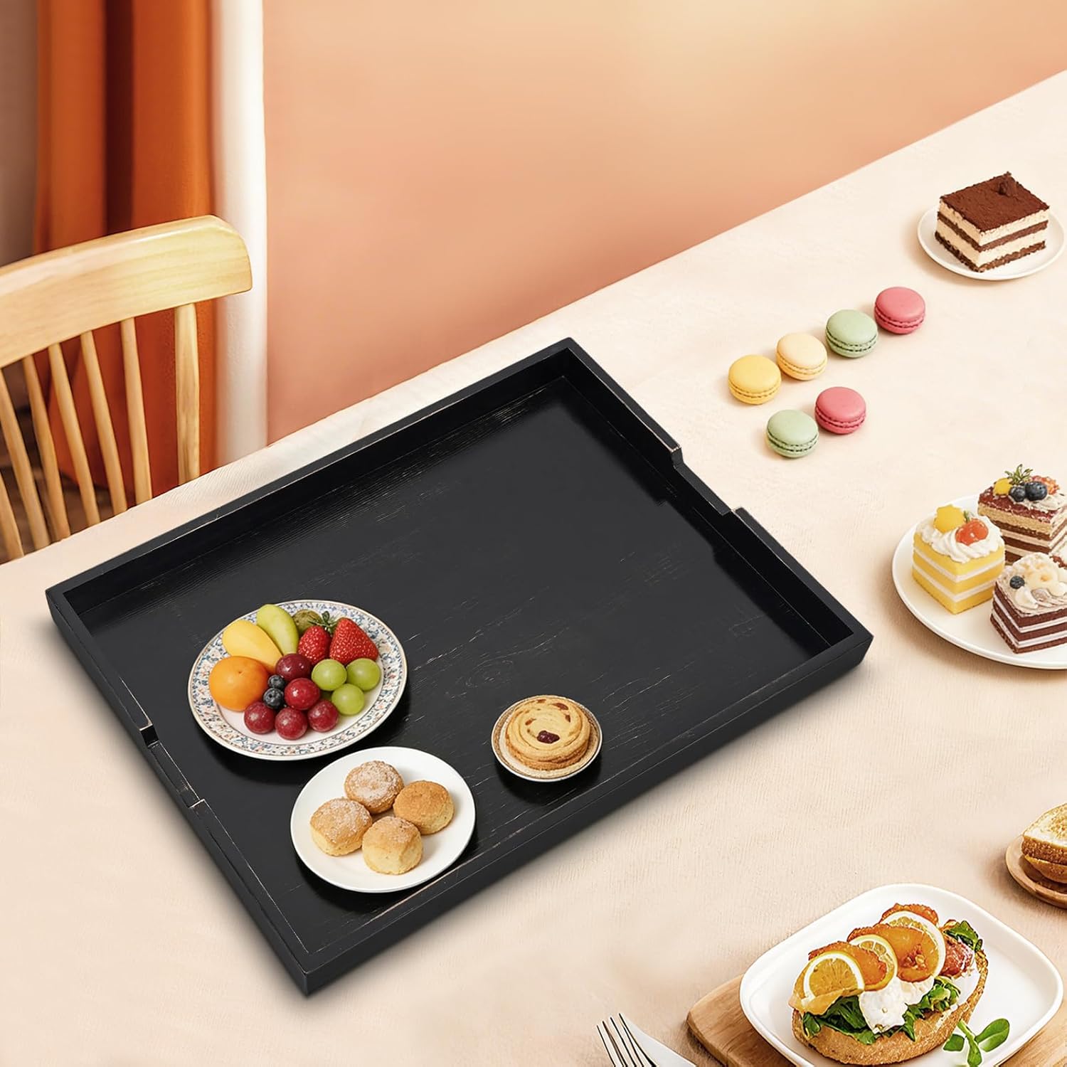 Stove Top Cover Board with Built-in Handles, Noodle Board for Gas Electric Stove, Extra Thick Pine Wood Stove Covers for Kitchen Counter Space, Handmade Cookware Cutting Board with Juice Groove