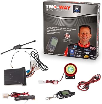 T-H Marine 2-Way Boat Alarm System Waterproof Marine Security System with Shock Sensor, 128 dB Horn & Two-Way Remote Up to 3000-Yard Alert Range Easy DIY Install