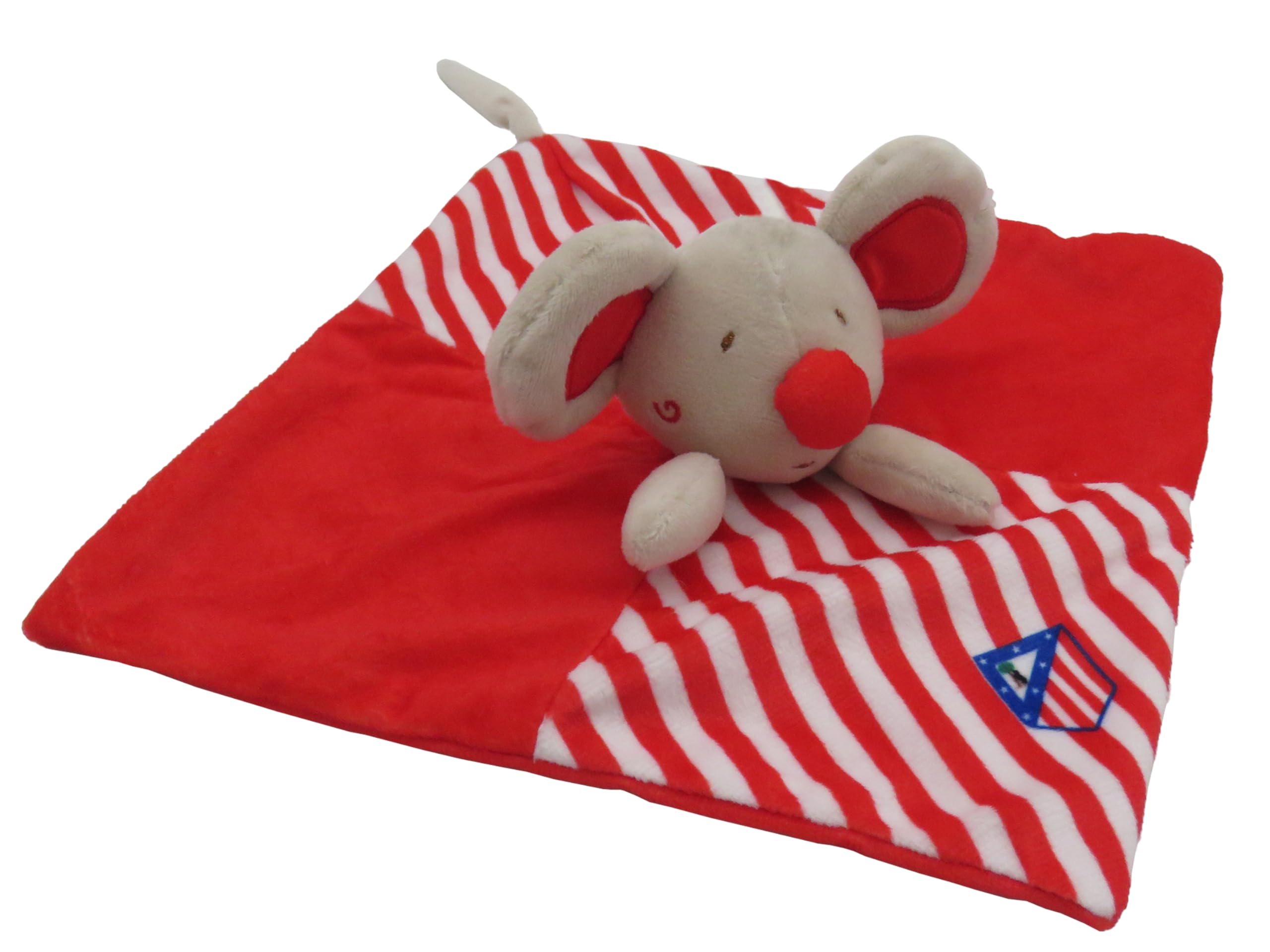 CYPBRANDS Atlético de Madrid- Doudou para bebés, Mantita de apego, Peluches bebé, Ratón, Wandi, Producto Oficial