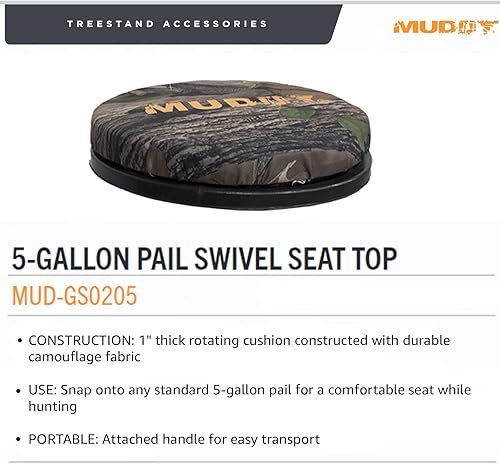 Miniatura 3 de Muddy Asiento giratorio de 360 grados (camuflaje)