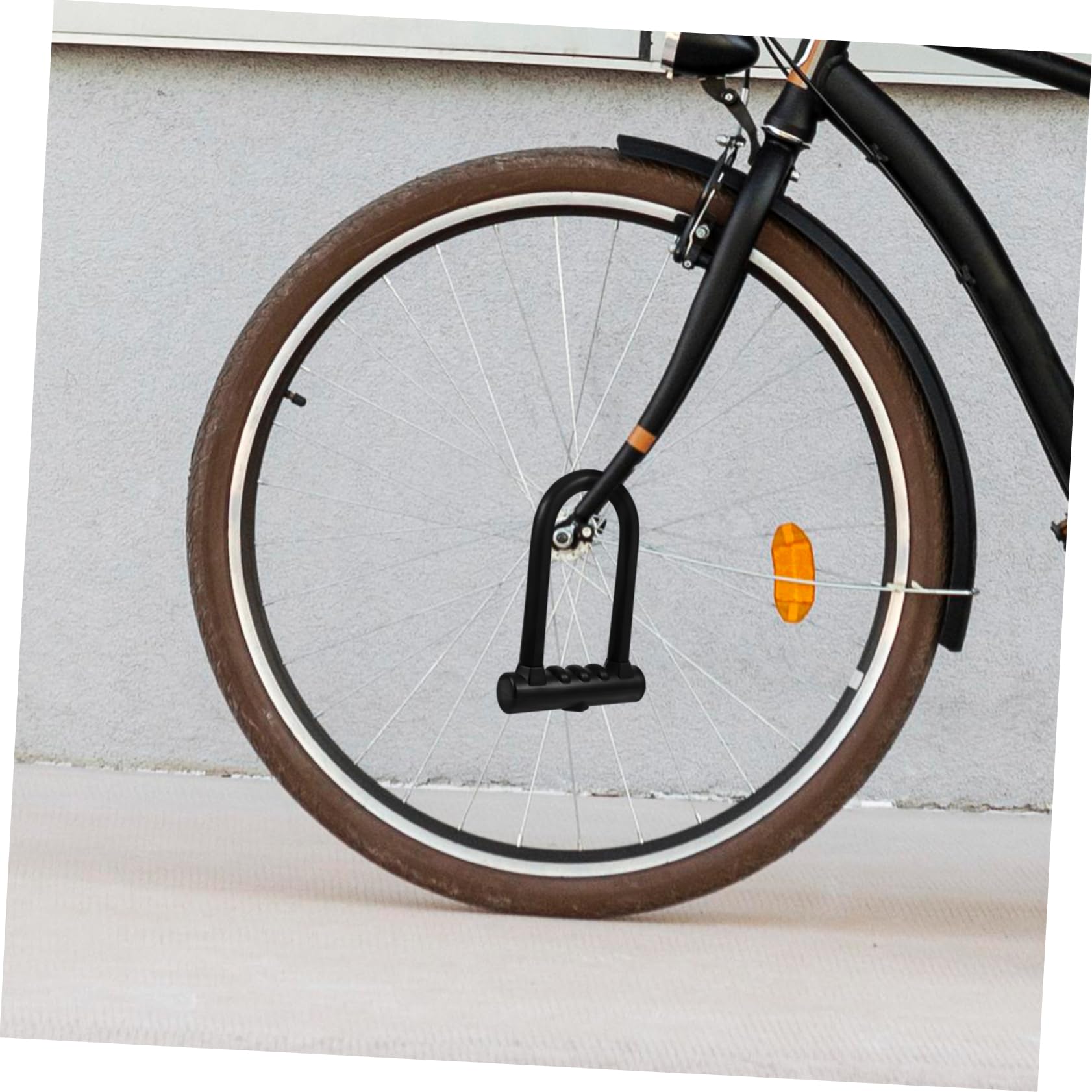 Happyyami Lucchetto a u Per Bicicletta in Ferro e Silicone Chiave Lucchetto Forma a u Per Veicolo Funzioni Anti-taglio e Design Doppia Apertura