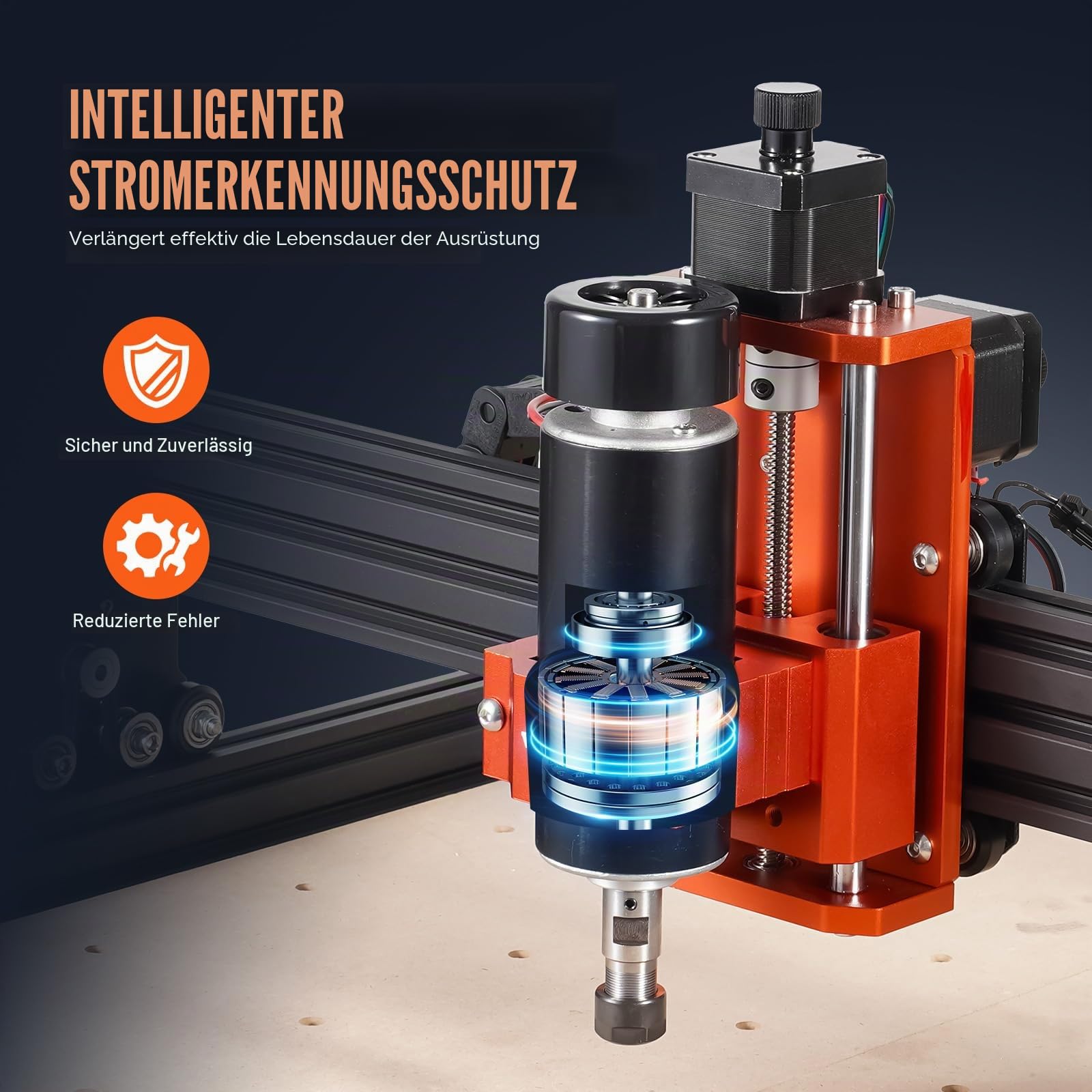 VEVOR CNC-Fräsmaschine, 300 W, Graviermaschine 3-Achsen-GRBL-Steuerung, Holzgravur-Schnitzfräsmaschinen-Kit, 400 x 400 x 60 mm Arbeitsbereich 1200 U/min für Holz, Acryl, MDF, PVC, Kunststoffschaum