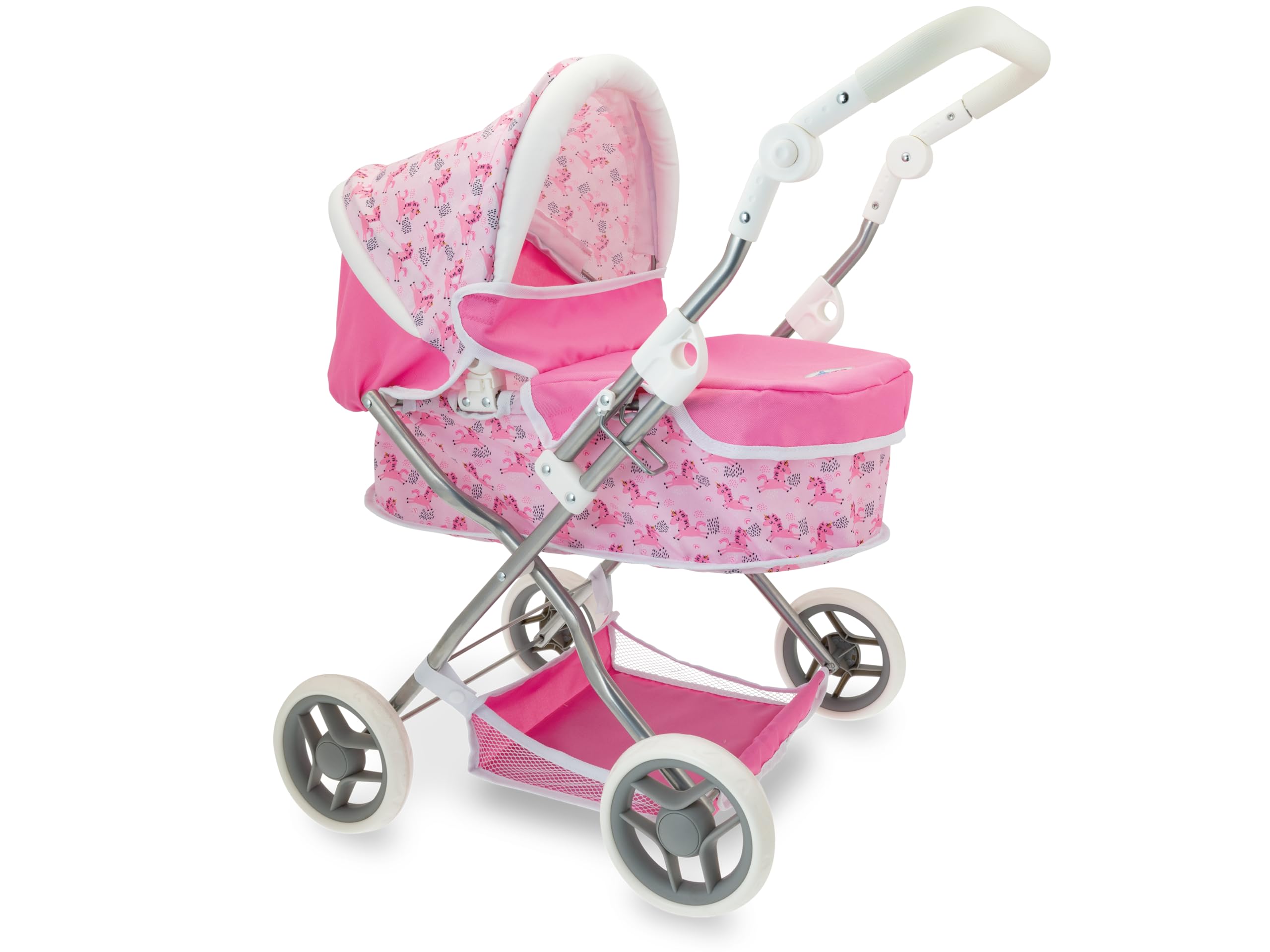 Teorema Ciao Ciccio - Carrozzina In Metallo Schienale Regolabile, 47x17x60 h 72, Bianco/ Beige