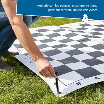 alldoro Giant Chess XXL 150x150cm, 32 Large Pieces and Bag
