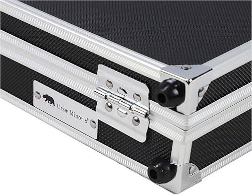 Miniatura 9 de Elite - Caja universal de viaje y almacenamiento de aluminio negro, 100 cápsulas o 2 soportes para monedas