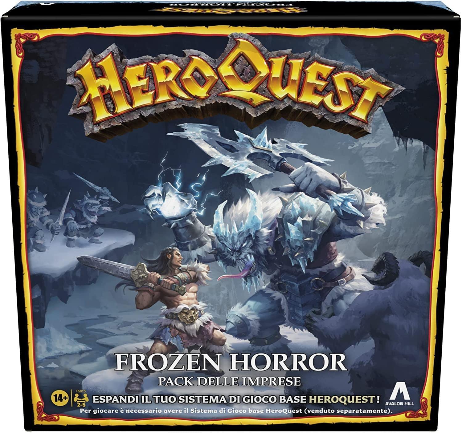 Avalon Hill Heroquest Pack of Enterprises Frozen Horror Game Dungeon Crawler 14 years and up, to play you need to have the Basic Heroquest Game System, Multicolor, Language: ‎Italian