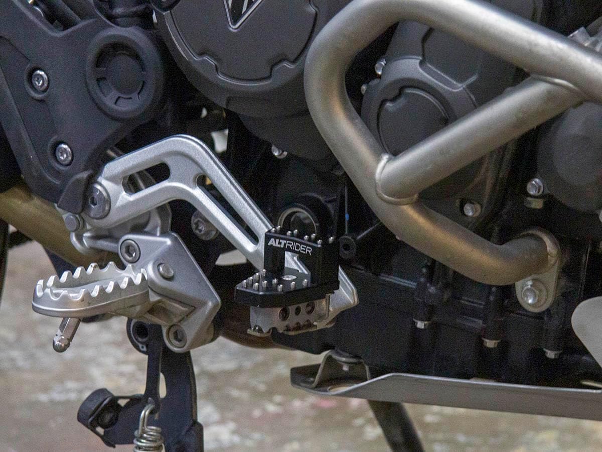 AltRider DualControl Rear Brake Pedal Riser & Enlarger Kit Compatible with Triumph Tiger 900 Rally/Pro - Adjustable Dual Level Control for Seated & Standing Riding - Improves Foot Grip - Black