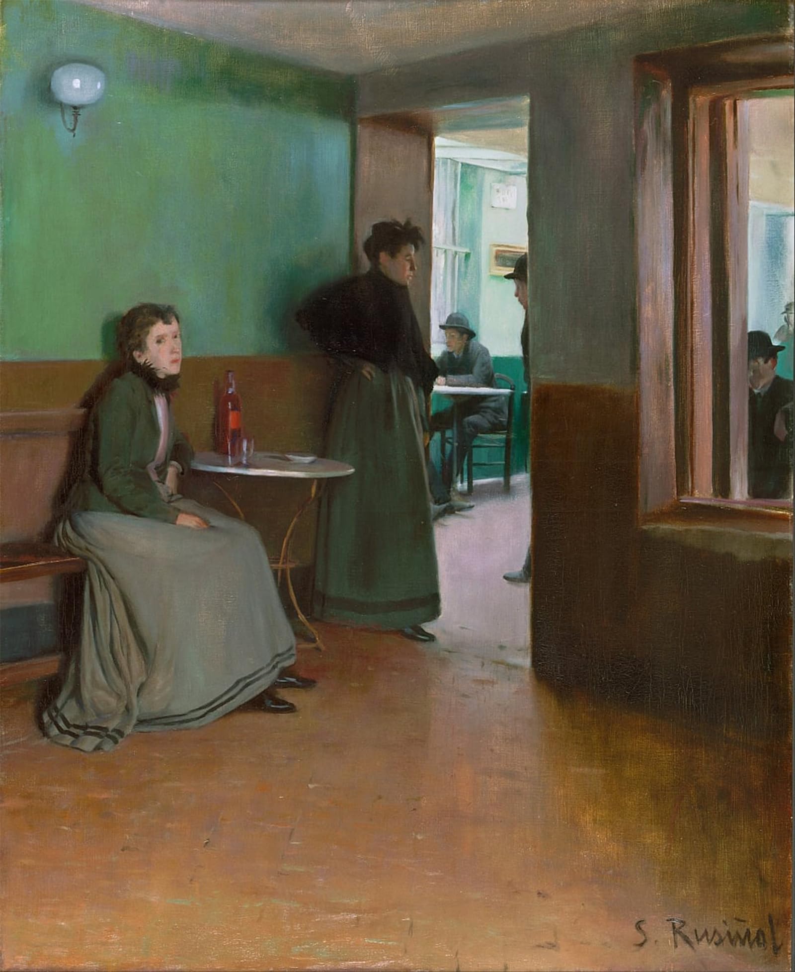 Impression sur toile intérieur d'un café pour une ambiance bistrot