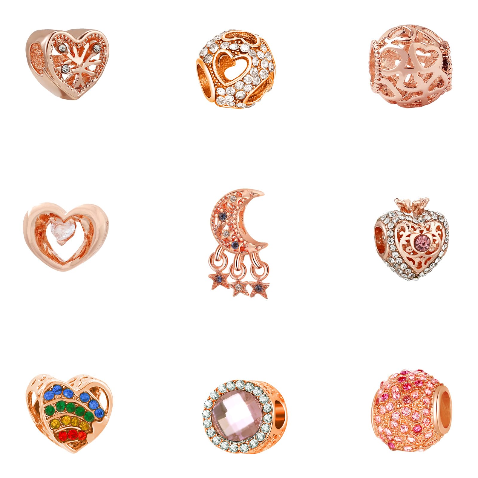 9PCS European Charms Beads Pendant For Bracelet, Charms DIY Bracelets Necklace Jewellery Gift-image-44