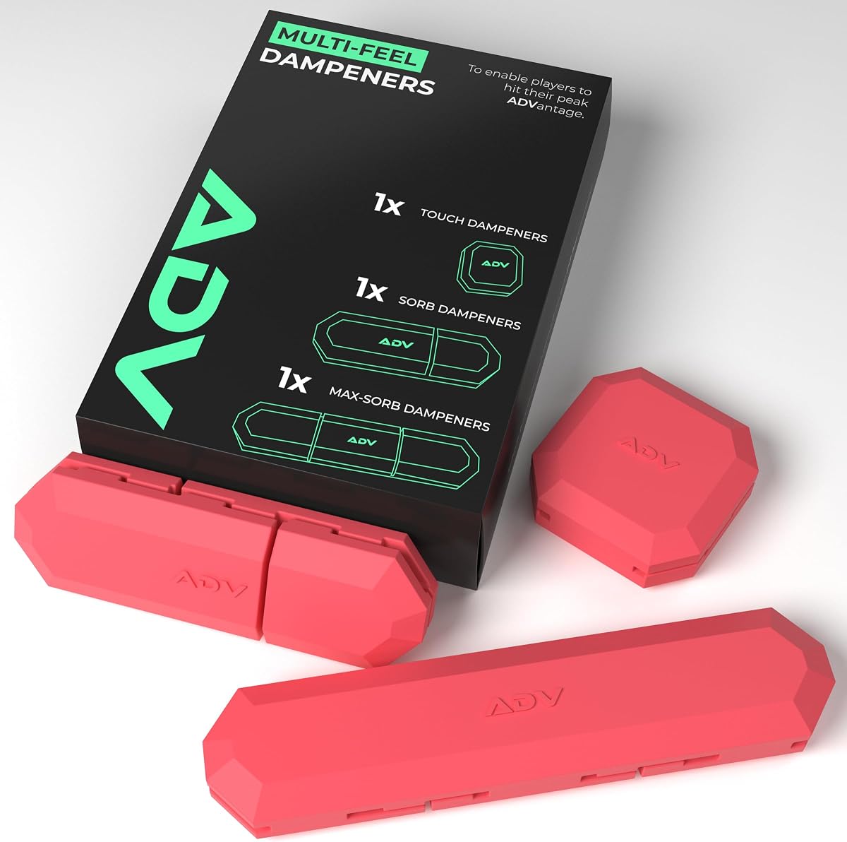 Amortiguador con tacto personalizado - Paquete de 3 - Amortiguador de golpes de raqueta para reducir la vibración, aliviar los síntomas de lesiones y permanecer en la raqueta - Amortiguador de raqueta de tenis de silicona de ingeniería