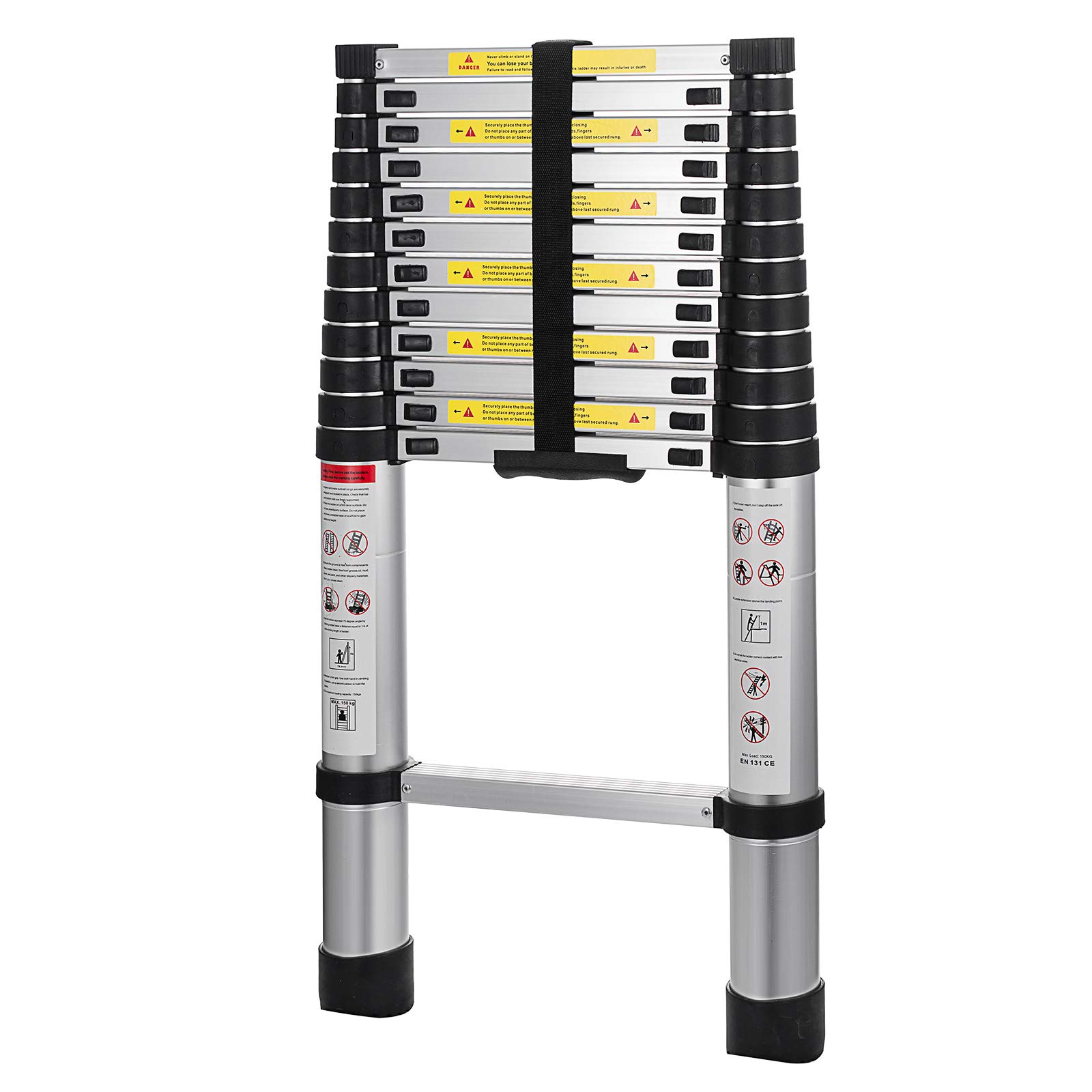 Buy SHZOND 12.5FT Aluminum Telescopic Extension Ladder 330 LBS Capacity