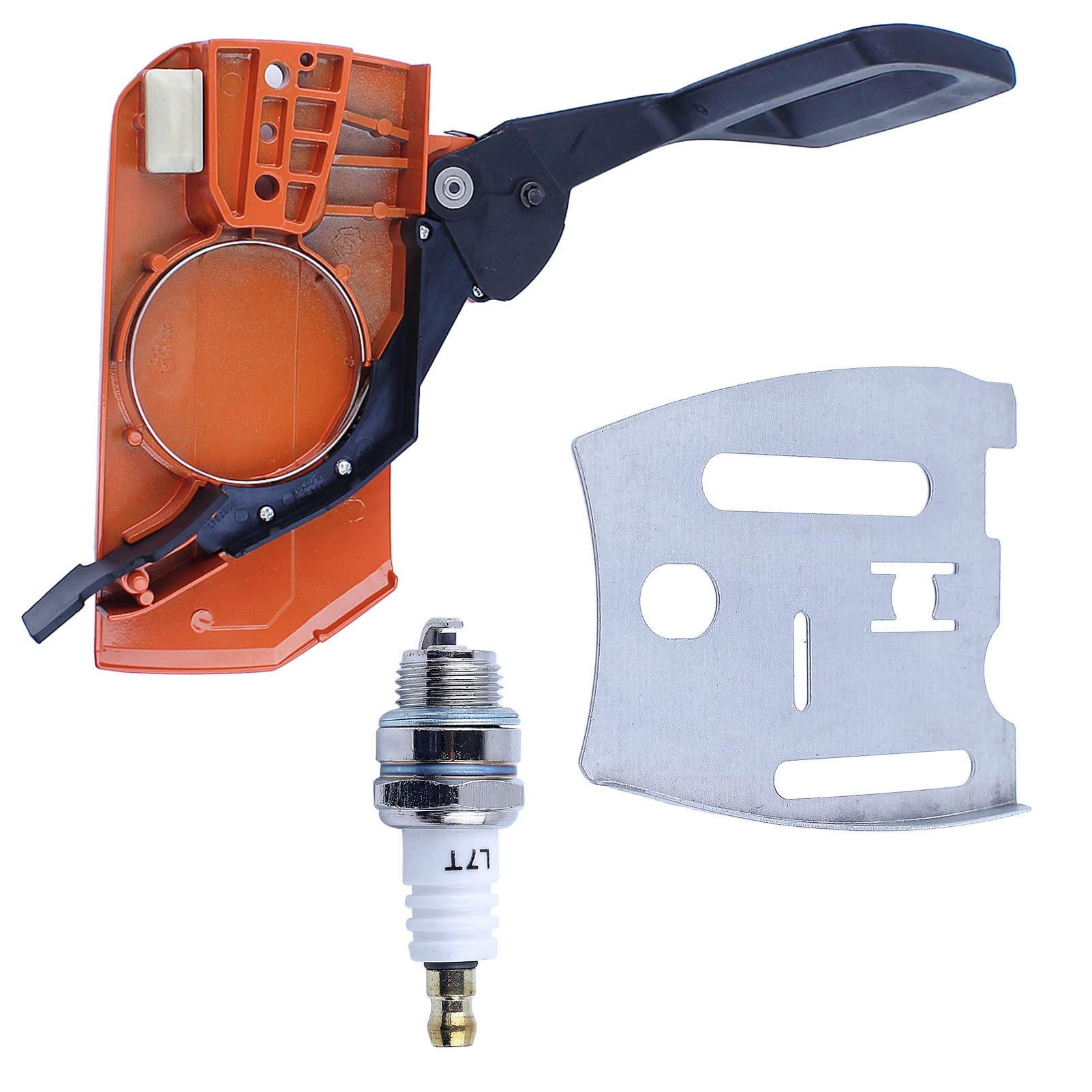 Kit de Placa de Barra de protección de manija de Cubierta Lateral de Freno de Cadena for Manguito de buje de Motosierra 61 66 266 268 272