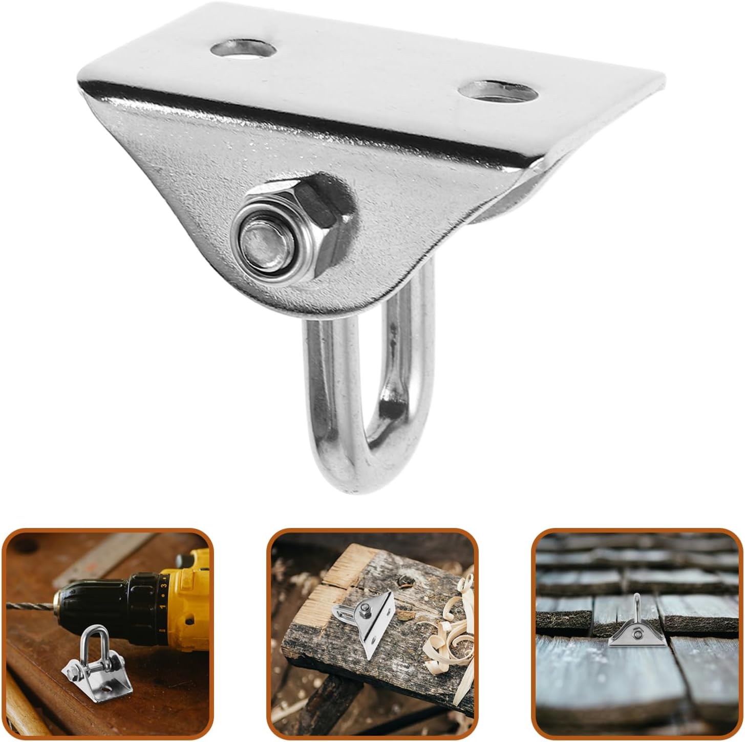 Abaodam Heavy Duty Stainless Steel Swing Hanger Set Rotation for Hammocks and Punching Bags Secure Support Hook for Use
