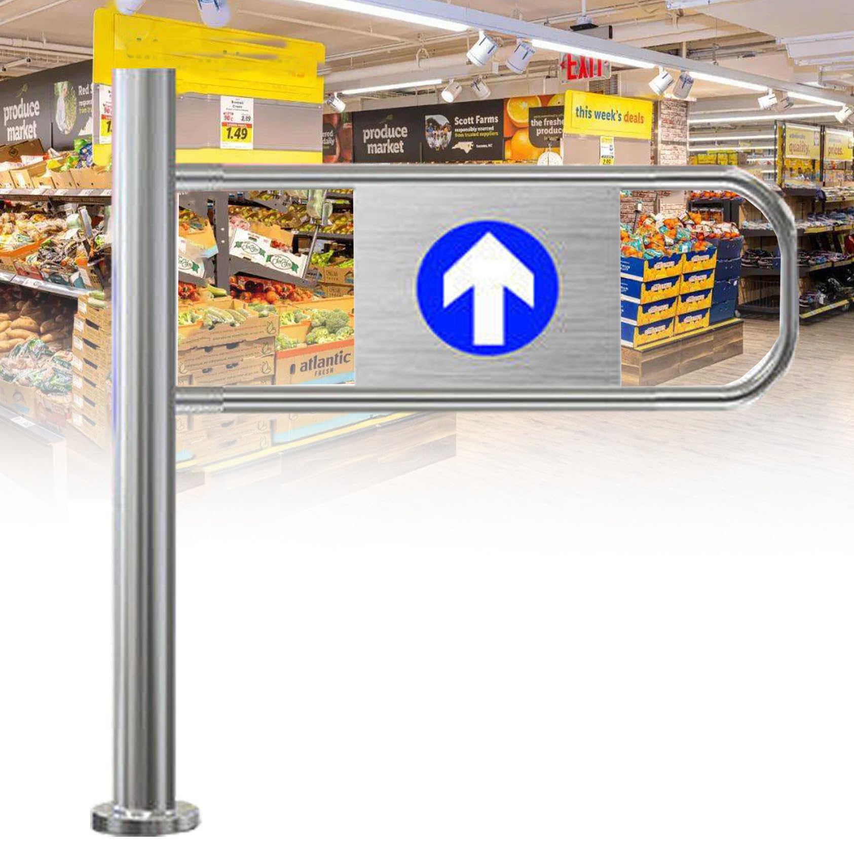 Urządzenie wejściowe i wyjściowe do bramy skrzydłowej jednoskrzydłowe do przejścia/korytarza/wejścia 50100 cm mechanizm samozamykający trwały i rozwiązanie dostępu.