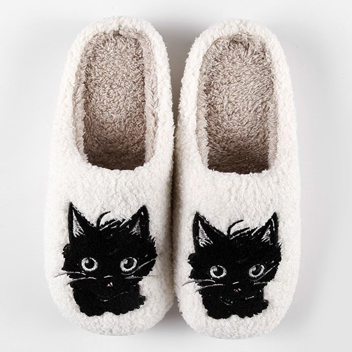 Women's Cute Retro Strawberry Cherry Slippers Valentine's Day Plush Soft Memory Foam House Home Shoes - Image 2