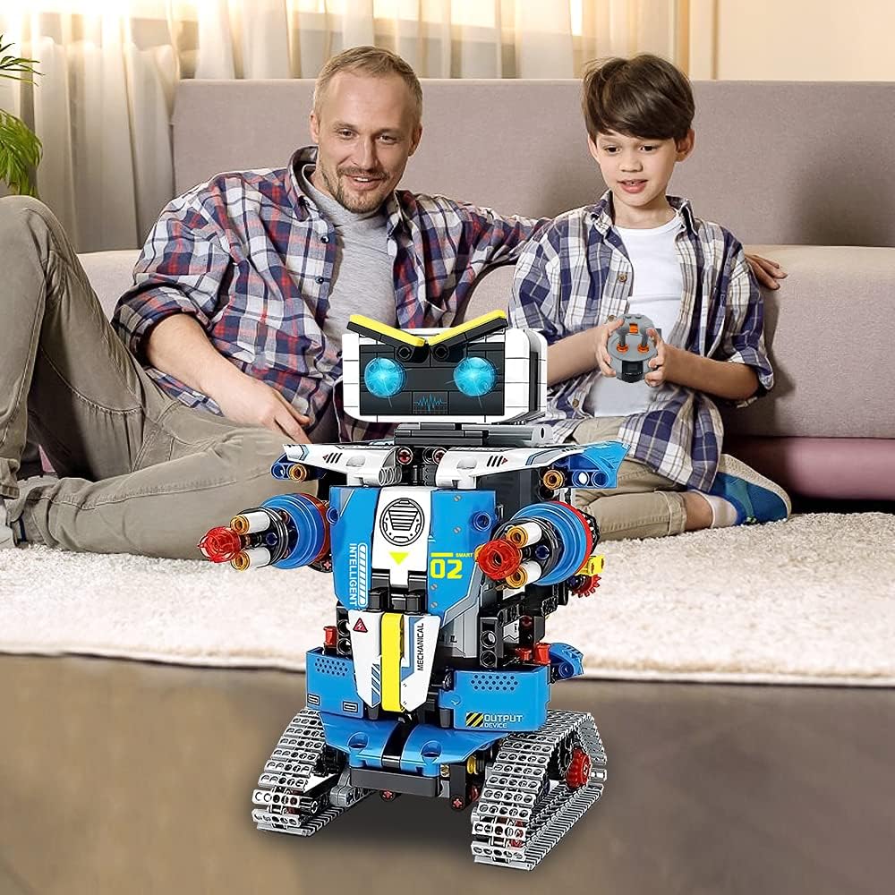 Remote Control Robot Building Kit, 2-in-1 STEM Building Blocks Robot Toys Set Remote Control Engineering Science Educational Building Toys Kits for 8 9 10 11 12+ Boys and Girls Gift 796 PCS : Toys & Games