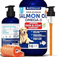 Vista 9 de Aceite de Salmón para Perros - Omega 3 para Perros - 8 FL OZ de Aceite de Salmón Silvestre de Alaska - Ácidos Grasos Naturales EPA y DHA