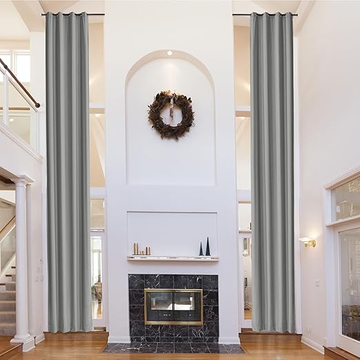 Fcosie Extra Long Velvet Curtains 1024 ft Length for High Ceilings