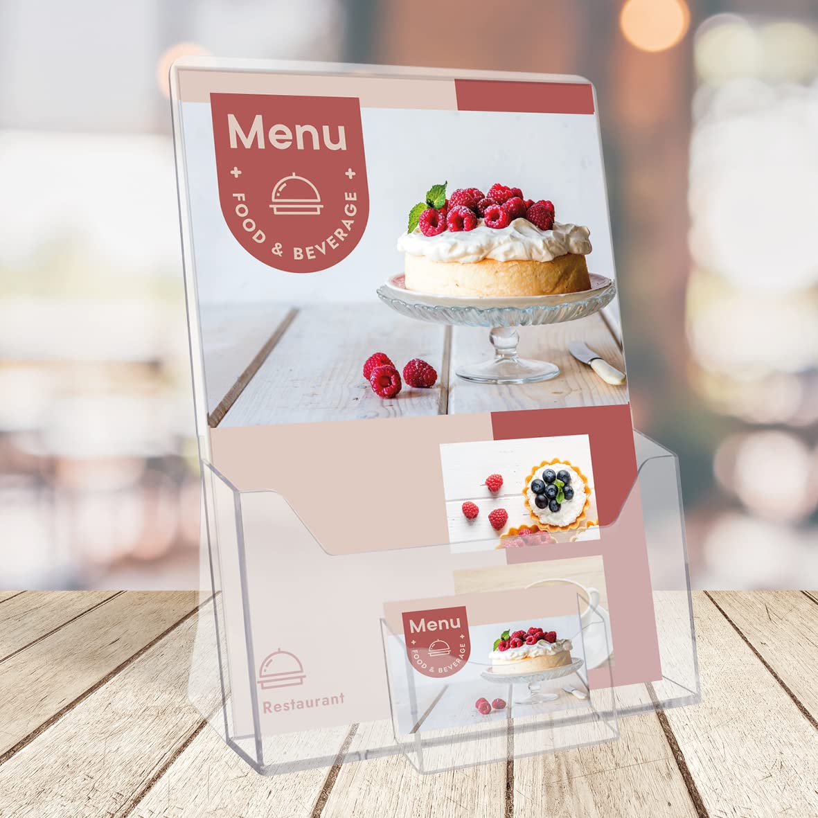 Rarapop Lot De 2 Porte-brochures A6 En Acrylique Transparent