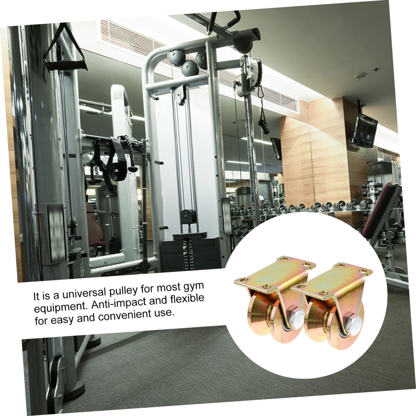 STOBAZA 6sets Efficient Lifting Rope Pulley Block V-Type Groove Wheel Track Rollers for Windows 2pcs*6