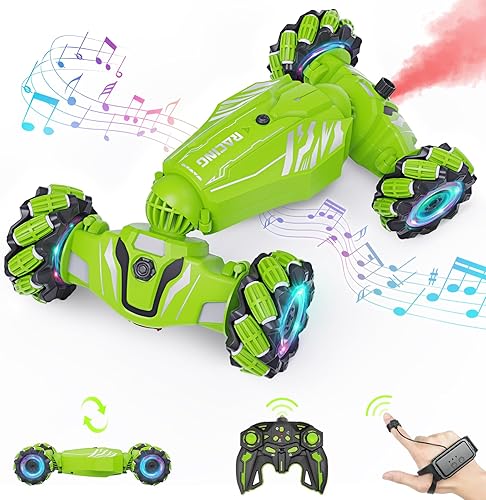 Dysaim Gesture RC Car, regalos de cumpleaños para niños de 6 a 12 años de edad, auto de control remoto 4WD, rotación de 360, transformación, deriva