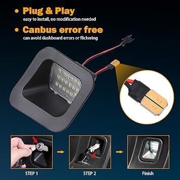 KanSmart LED License Plate Light for Dodge Ram 1500 2500 3500 2003-2018
