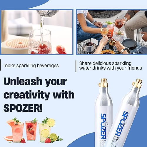 Miniatura 6 de Cilindro de CO2 de 60 L para SodaStream, cilindros roscados con recipiente de CO2 compatible con todos los fabricantes de soda roscados