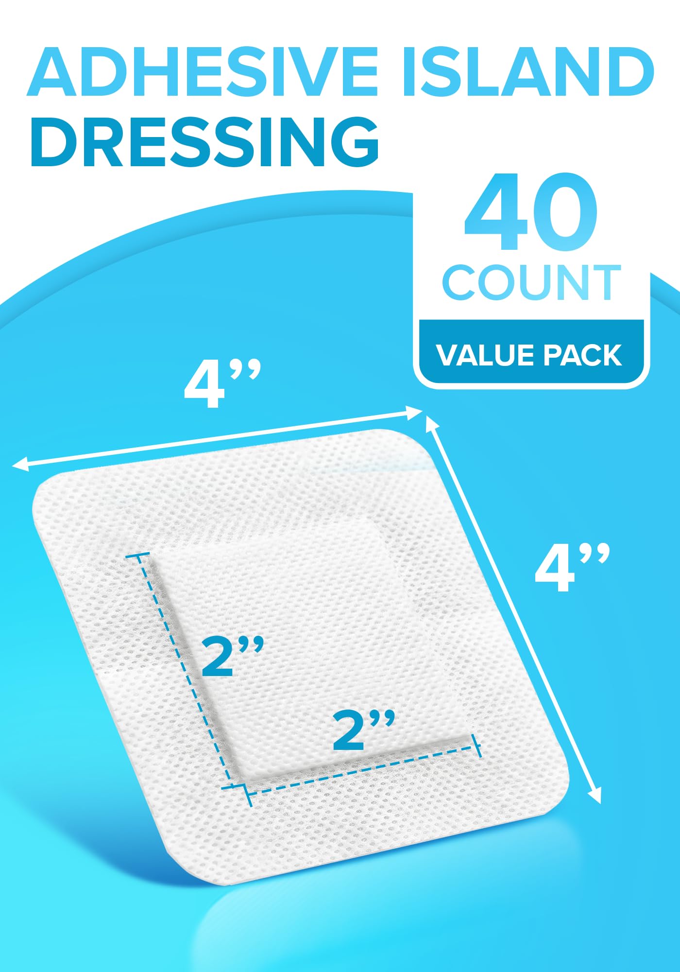 Island Dressing 4x4, 40pcs, Wound Care & Dressings, Large Bandage FSA&HSA — Amazon image 2