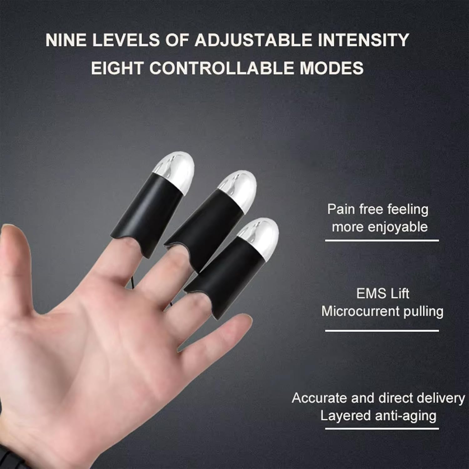 Golden Finger Facial Lifting Device for Home Use - Skin Tightening & Sculpting Machine, Reduces Wrinkles, Dark Circles on Face, Neck & Eyes | Anti-Aging Beauty Tool (One hand)