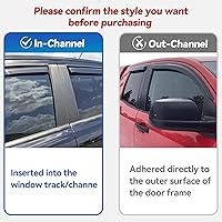 Vista 2 de Viseras de ventana in-Channel, protectores contra la lluvia para 2011-2023 Dodge Charger, visores de ventilación de ventana con deflectores