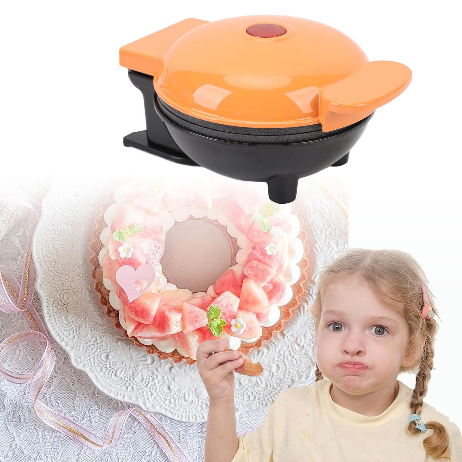 Mini-Kuchenmaschine, Doppelseitige Heizung, Antihaftbeschichtung, 350 W Starke Kuchenmaschine, Gefertigt aus Hochwertigem ABS-Material