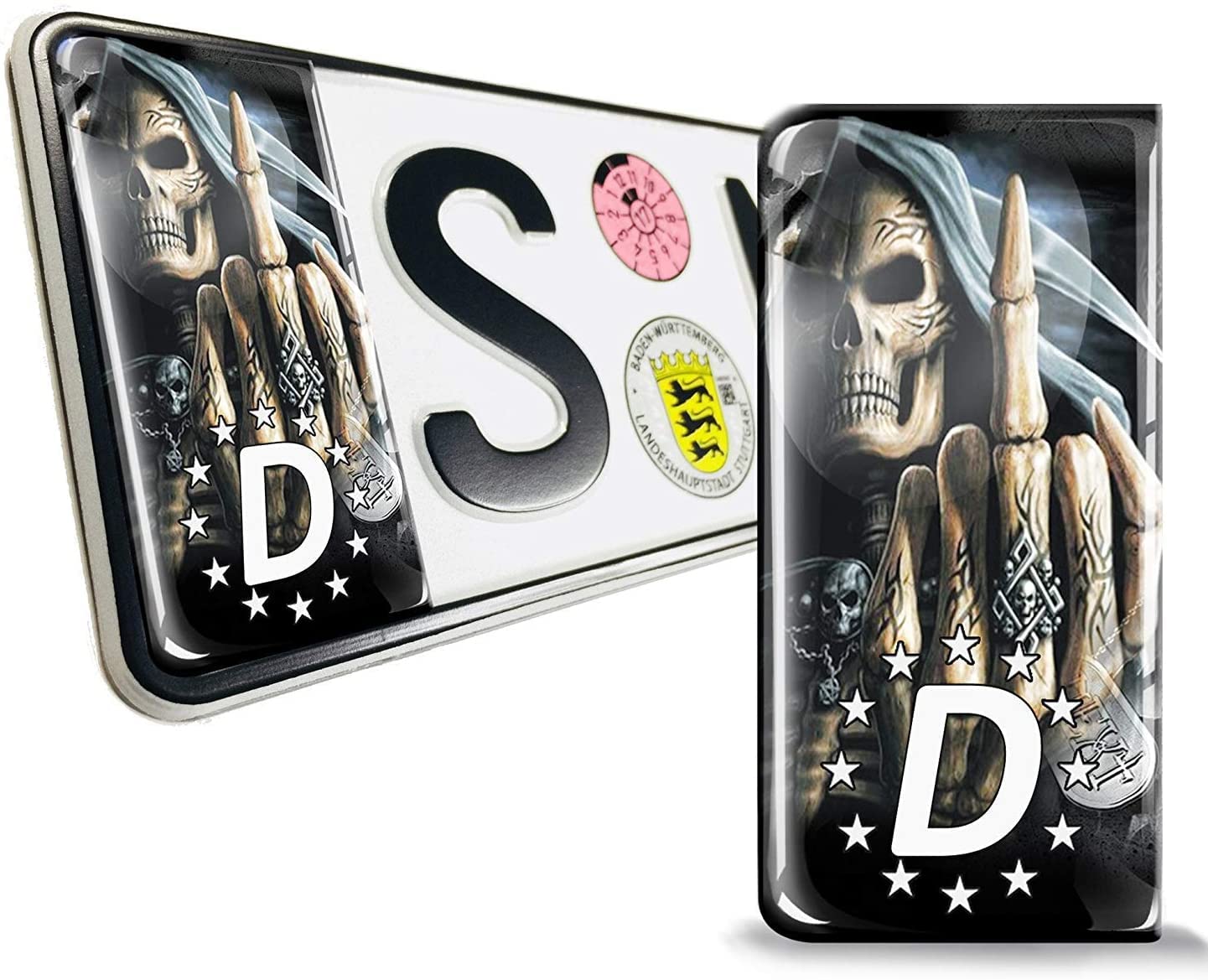 KZQ 2 Pezzi Adesivi 3D Per Auto Con Motivo Aquila, Adesivi Antigraffio - Foto 12