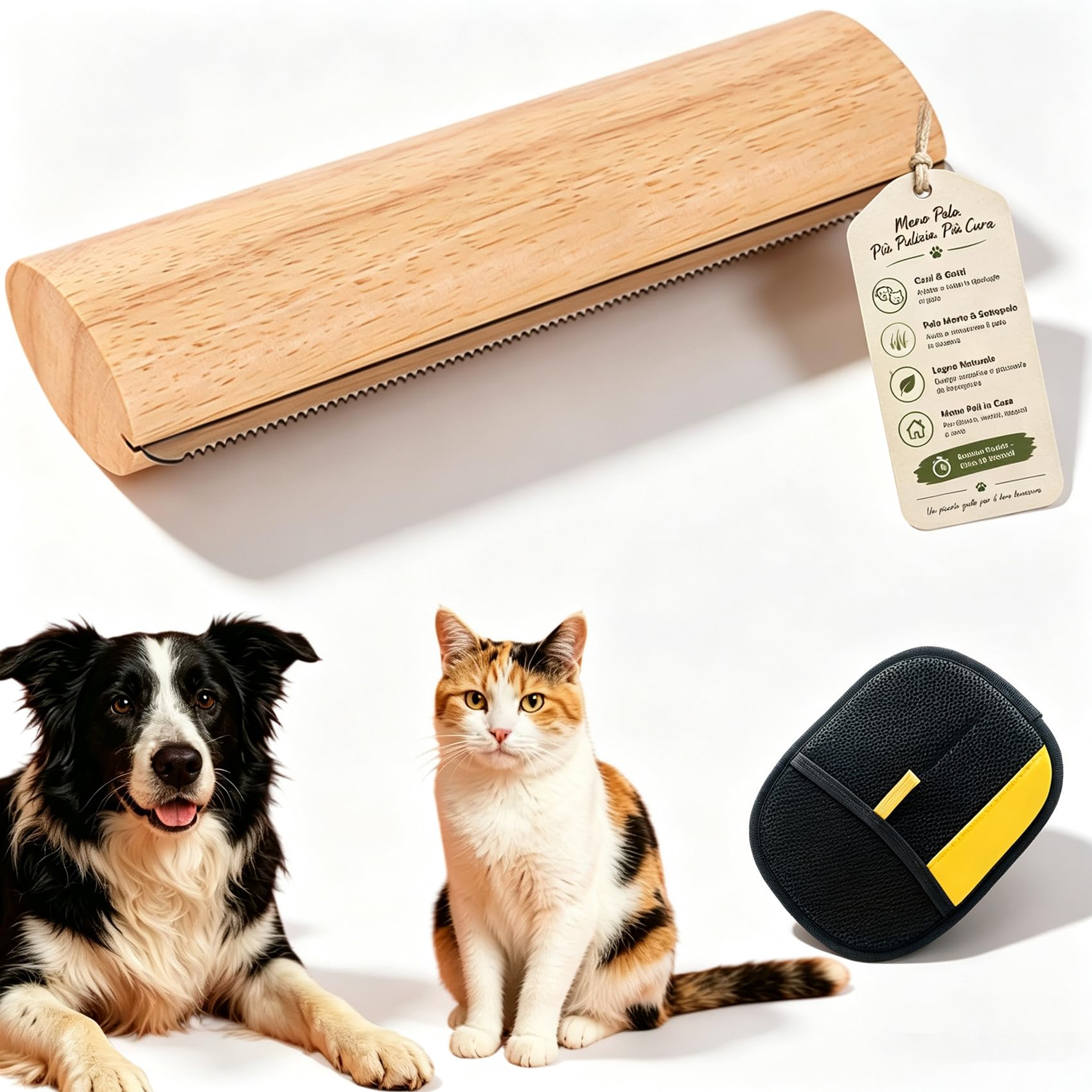 Poileo Spazzola Cani, Epilazione Delicata, Epilazione Rapida in 30s，Marrone