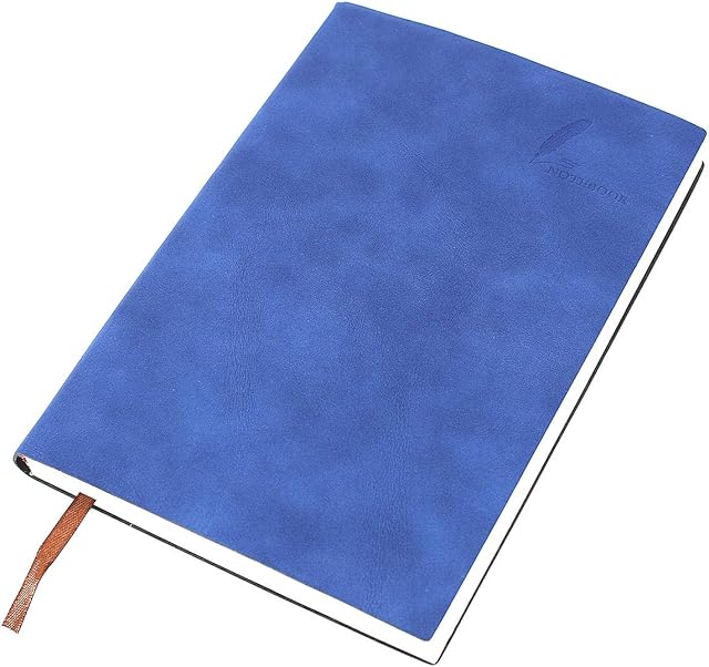 A5 Ruled Notebook Journal - Soft Feel Notebooks Lined with 260 Page 80gsm Thick Paper,8.3 x 5.7 inchPerfect for Men Women Student Office Home School Business Writing & Note Taking (Blue)