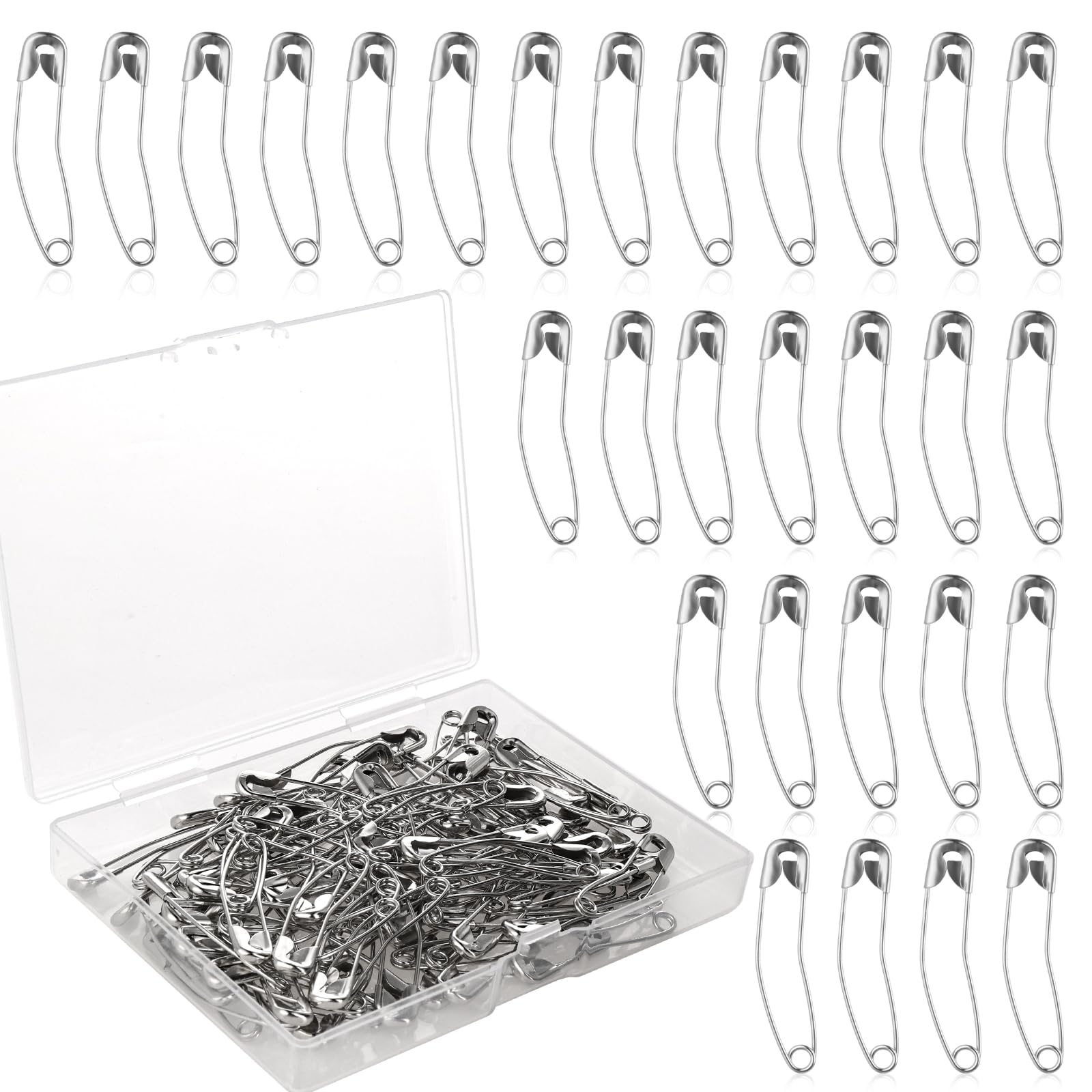 Aster 100Pcs Quilting Safety Pins, Small Quilting Pins Curved Security