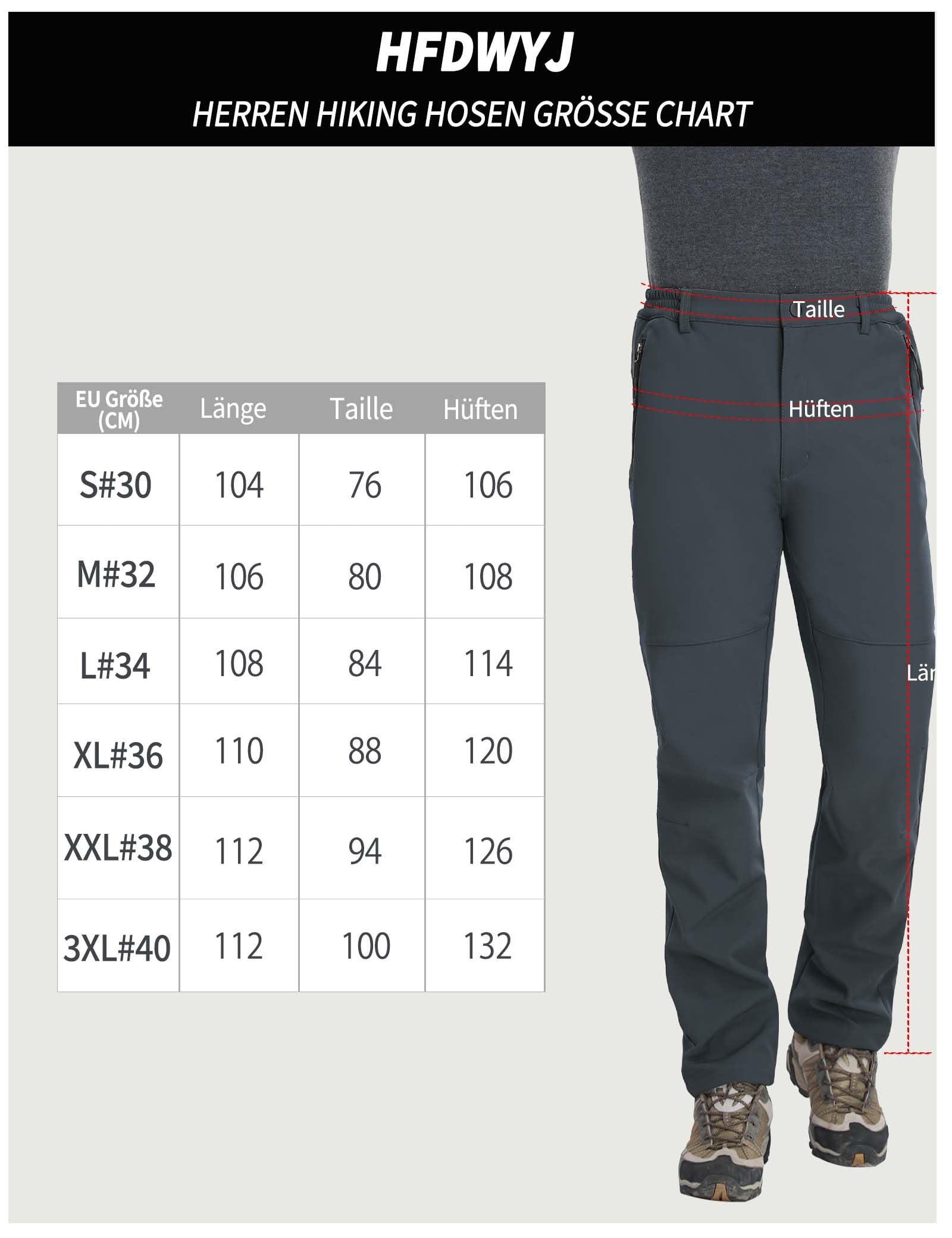 Pantaloni Trekking Uomo Invernali Impermeabile Pantaloni Uomo per attività All'aperto da Sci Neve Arrampicata Escursionismo Caldo
