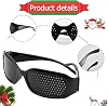 2pcs Pinhole Glasses Eyes Exercise Vision Correction Glasses for Eyesight Protection, Black