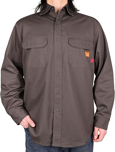 Camisa de trabajo resistente al fuego Titicaca FR Camisa resistente al fuego para hombres de algodón 7.5oz camisa de soldadura