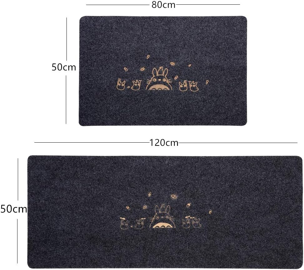 Set of 2 Totoro Area Rugs Soft Bathroom Rugs Non Slip Bath Mat Absorbent Kitchen Mat Home Decorative Welcome Mat
