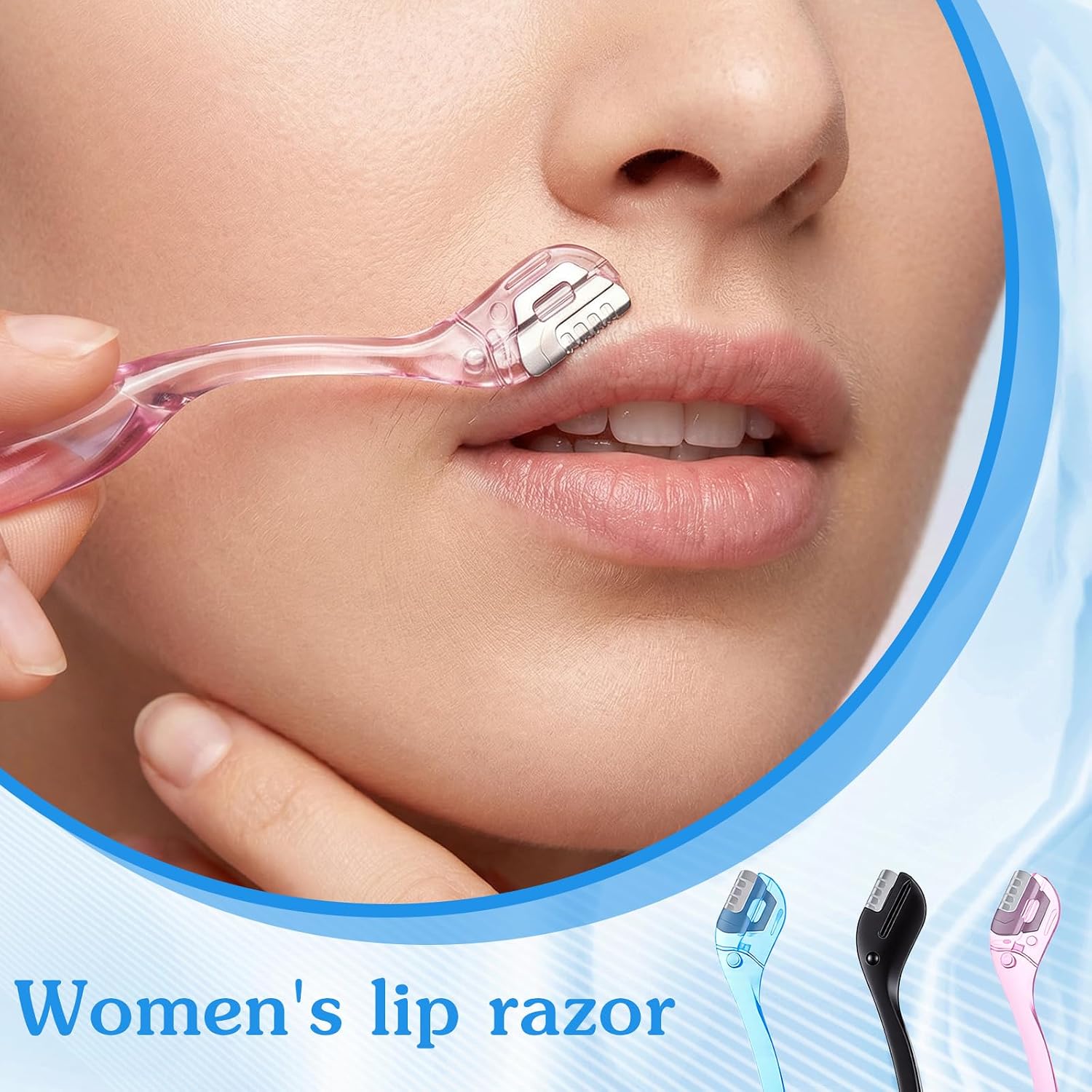 6Pcs Portable Mini Eyebrow Razor Trimmer, Mini Eyebrow Razor, Brow Touch Up Razors Multipurpose Face Trimmers with Precision Cover Small Shaver for Women Makeup Face Care Tools
