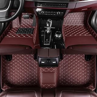 Car Custom Floor Mats For RX8 2004-2011 Luxury Leather Waterproof Non-Slip Full Coverage Floor Liner Full Set Coffee