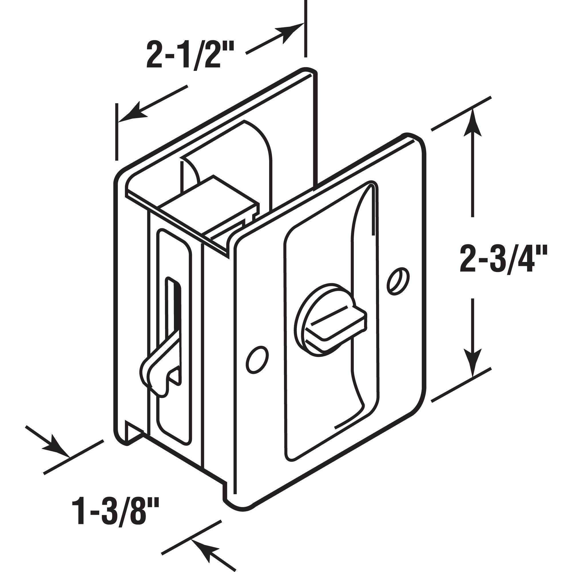 Prime-Line 161495 Polished Brass Privacy Lock with Pull Pocket