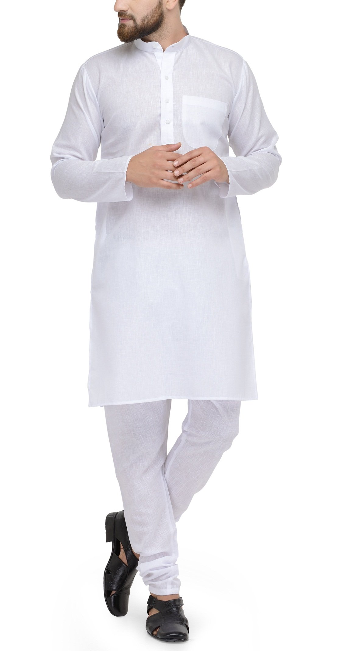 ben martin Men's Cotton Solid Kurta & Pant-picture-22