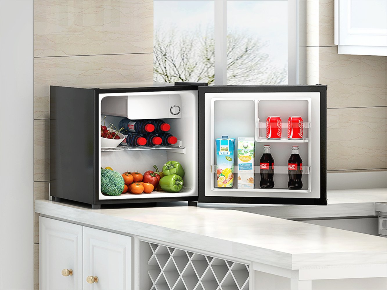 Buy 48 Litre Mini Fridge Cooler With Ice Refrigerator Ideal For Bedrooms