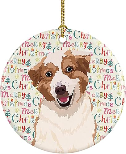 Miniatura 136 de Caroline's Treasures Adorno navideño de husky siberiano en blanco y negro #2 de cerámica para árbol de Navidad, decoración colgante para el hogar,